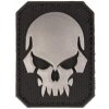 Nášivka na suchý zips - patch Skull 3D čierna Nášivka na suchý zips - patch Skull 3D čierna