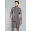 Italian Fashion Brend pánské pyžamo krátké šedé