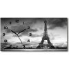 Vodorovné Sklenené hodiny na stenu Eiffelova veža Paríž 60x30 cm Vodorovné Sklenené hodiny na stenu Eiffelova veža Paríž 60x30 cm