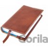 Obal na knihu kožený se záložkou Hnědá měděná Obal na knihu kožený se záložkou Hnědá měděná