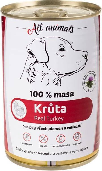 All Animals DOG Krůtí mleté s rýží 400 g