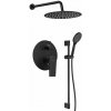 Sapho KAI podomietkový sprchový set s pákovou batériou, otočný prepínač, 2 výstupy, čierna matná KA43/15-04 Sapho KAI podomietkový sprchový set s pákovou batériou, otočný prepínač, 2 výstupy, čierna matná KA43/15-04