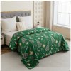 Textilomanie Prehoz na posteľ GREEN CHRISTMAS zelený 170 x 210 cm