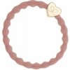 ByEloise gumička do vlasov Plain Gold Charm Gold Heart Champagne Pink ByEloise gumička do vlasov Plain Gold Charm Gold Heart Champagne Pink