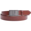 Špongr pánsky kožený opasok 350023 s plnou sponou AUTOMAT koňakovo hnedý