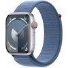 Apple Watch Series 9, Cellular, 45mm, Silver, Winter Blue Sport Loop (MRMJ3QC/A)