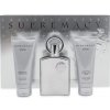 Afnan Supremacy Silver Darčeková sada pánska EDP 100 ml, sprchový gél 100 ml a balzam po holení 100 ml