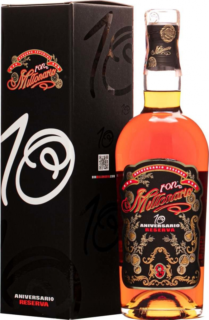 Ron Millonario Aniversario Reserva Rum 10y 40% 0,7 l (tuba)