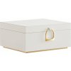 SONGMICS Šperkovnica dvojposchodová bielo-zlatá SONGMICS Šperkovnica dvojposchodová bielo-zlatá