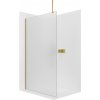 CERANO - Sprchová zástena Walk-in Onyx Top Round Ľ/P - 8 mm - guľatá vzpera - zlatá kartáčovaná, mliečne sklo - 120x200 cm CERANO - Sprchová zástena Walk-in Onyx Top Round Ľ/P - 8 mm - guľatá vzpera - zlatá kartáčovaná, mliečne sklo - 120x200 cm