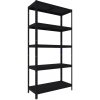 Kovový regál do technickej miestnosti Biedrax 40 x 60 x 210 cm, čierny - 5 políc kovových Kovový regál do technickej miestnosti Biedrax 40 x 60 x 210 cm, čierny - 5 políc kovových