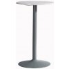 BASIC Barový stôl, v.112,5 x š.70 x h.70 cm, rám sivý, doska biela kruh BASIC Barový stôl, v.112,5 x š.70 x h.70 cm, rám sivý, doska biela kruh
