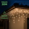 Vianočná led svetelná záclona vonkajšia - programy - časovač - 900led - 30m teplá biela Vianočná led svetelná záclona vonkajšia - programy - časovač - 900led - 30m teplá biela