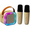 KIK KX3377 Karaoke 6 W 2x bezdrôtový mikrofón béžový KIK KX3377 Karaoke 6 W 2x bezdrôtový mikrofón béžový