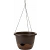 Kvetináč Mareta závesný - čokoládová + bronzová 25 cm Kvetináč Mareta závesný - čokoládová + bronzová 25 cm