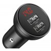Baseus Digital Display Dual USB 4.8A auto nabíjačka 24W sivá CCBX-0G Baseus Digital Display Dual USB 4.8A auto nabíjačka 24W sivá CCBX-0G