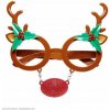Okuliare Rudolf sob s červeným nosom, hnedé Okuliare Rudolf sob s červeným nosom, hnedé
