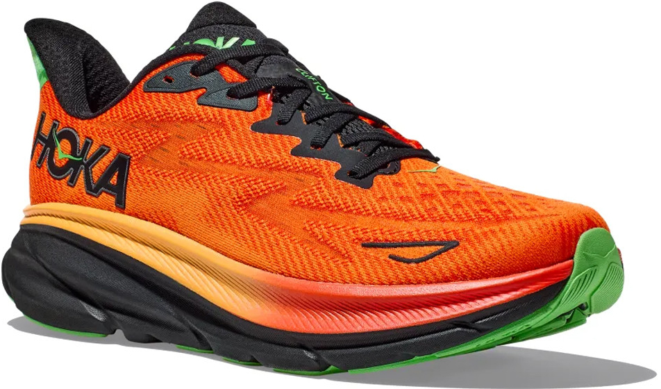 Hoka M Clifton 9 flame vibrant orange