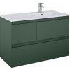 Lotosan LN9012 AKRA skrinka pod umývadlo / dosku 100 cm, pravá 100 x 63,5 x 45,8 cm smaragd matná
