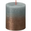 Vianočná sviečka Bolsius Rustic, Sunset Eucalyptus Green+Copper, 80/68 mm Vianočná sviečka Bolsius Rustic, Sunset Eucalyptus Green+Copper, 80/68 mm