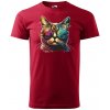 Sablio Tričko s potlačou Cool Cat - červené 2XL Sablio Tričko s potlačou Cool Cat - červené 2XL
