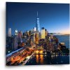 Sablio Obraz Nočné mrakodrapy - 50x50 cm Sablio Obraz Nočné mrakodrapy - 50x50 cm