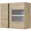 Eoshop Závěsná prosklená Vitrína CORA 96, Dub Artisan / Dub Artisan / Černý Grafit Eoshop Závěsná prosklená Vitrína CORA 96, Dub Artisan / Dub Artisan / Černý Grafit