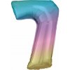 Amscan BALÓNIK fóliový číslo 7 pastelovo dúhové 86cm Amscan BALÓNIK fóliový číslo 7 pastelovo dúhové 86cm