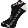 HAVEN Cyklistické ponožky členkové - SNAKE SILVER NEO 2PAK - biela/čierna 34-36 HAVEN Cyklistické ponožky členkové - SNAKE SILVER NEO 2PAK - biela/čierna 34-36
