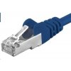 PREMIUMCORD Patch kábel CAT6a S-FTP, RJ45-RJ45, AWG 26/7 1m modrý sp6asftp010B