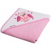 Akuku Detská osuška 80x80 - ružová so sovou Akuku Detská osuška 80x80 - ružová so sovou