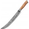 IZMAEL Damaškový kuchynský nôž Zayoku Slicer/Hnedá 26.5 cm