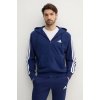 adidas Essentials pánska, tmavomodrá s kapucňou, vzorovaná, JE6341