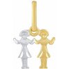 SILVEGO Zlatý prívesok znamenie zverokruhu Blíženci z bieleho a žltého zlata FNN2071GYW06