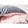 DAPAL Vankúš premium do Montessori hojdačky XL sivo ružový 1120 × 510 × 50 mm