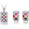 Austrian Crystal SW set Square - Silver Austrian Crystal SW set Square - Silver