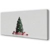 Obraz na plátne Ozdoby na vianočný stromček darčeky 100x50 cm Obraz na plátne Ozdoby na vianočný stromček darčeky 100x50 cm
