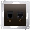 Zásuvka tel/dát. RJ12/RJ45 Cat.5e antracit metal. SIMON54Pre (simon) Zásuvka tel/dát. RJ12/RJ45 Cat.5e antracit metal. SIMON54Pre (simon)
