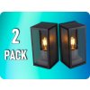 V-TAC Nástenné LED svietidlo 1xE27, čierne, IP44/2-PACK! V-TAC Nástenné LED svietidlo 1xE27, čierne, IP44/2-PACK!