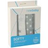 New Baby Softy s potiskom 70 x 70 šedo-biele 4 ks New Baby Softy s potiskom 70 x 70 šedo-biele 4 ks
