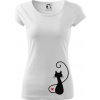 Zamilovaná mačka spredu - Dámske tričko Pure - XS ( Biela ) Zamilovaná mačka spredu - Dámske tričko Pure - XS ( Biela )