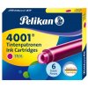 Pelikan 4001 standard - atramentová náplň - 6 ks - nevymazateľný atrament - ružová Pelikan 4001 standard - atramentová náplň - 6 ks - nevymazateľný atrament - ružová