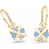 Cutie Jewellery Zlaté detské náušnice C2153-10-X-1 svetlo modrá Cutie Jewellery Zlaté detské náušnice C2153-10-X-1 svetlo modrá