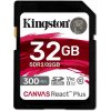 KINGSTON 32GB Canvas React Plus SDHC UHS-II 300R/260W U3 V90 for Full HD/4K/8K KINGSTON 32GB Canvas React Plus SDHC UHS-II 300R/260W U3 V90 for Full HD/4K/8K