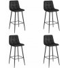 Barová stolička ARCETO - čierny zamat / čierne nohy x 4 9401 71 00 00 Barová stolička ARCETO - čierny zamat / čierne nohy x 4 9401 71 00 00