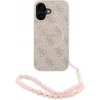 Guess PU Leather 4G Colored Ring Strap MagSafe kryt pre iPhone 16, ružový 57983125445