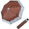 Derby Hit Mini Flowers dámsky skladací dáždnik brown