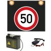 Značka s výstražným svetlom na batériu, 50 km Značka s výstražným svetlom na batériu, 50 km