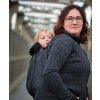 Jožánek Lisa mikina sveter na nosenie detí vpredu a vzadu čierny melír