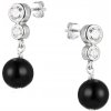 Dabog / Strieborné 925 dámske náušnice Noctis Perla pripomínajúce čiernu perlovú noc / ST-Z-NA-041 Dabog / Strieborné 925 dámske náušnice Noctis Perla pripomínajúce čiernu perlovú noc / ST-Z-NA-041
